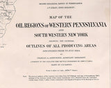 1884 Map of the Oil Regions of Western Pennsylvania & SW NY