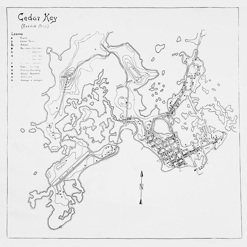 1900 Map of Cedar Key Florida