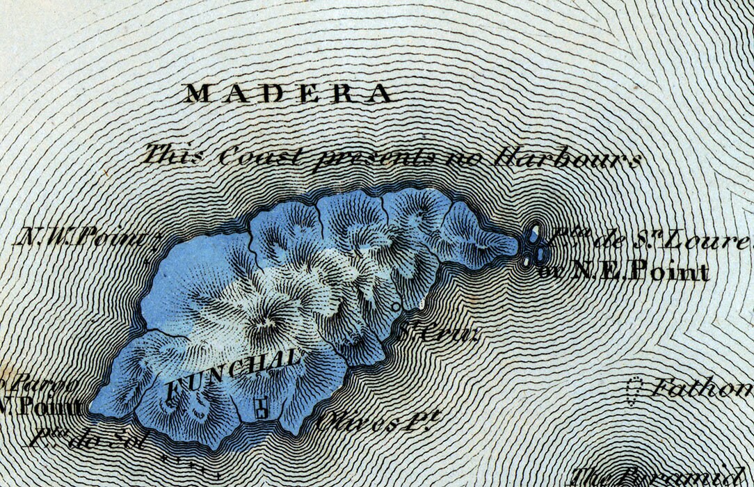 1823 Map of the Madeira Islands Portugal