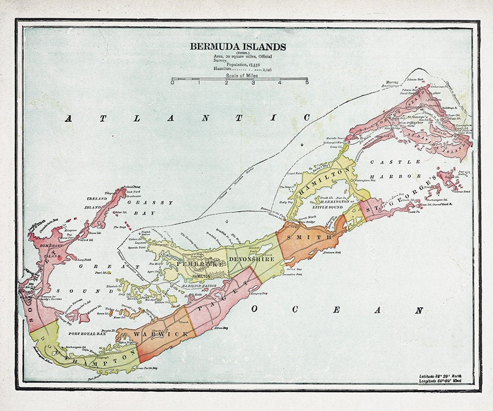 1894 Map of the Bermuda Islands