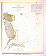 1853 Map of the Saint Johns River Entrance Florida