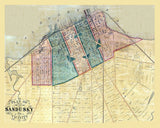 1863 Map of Sandusky Erie County Ohio