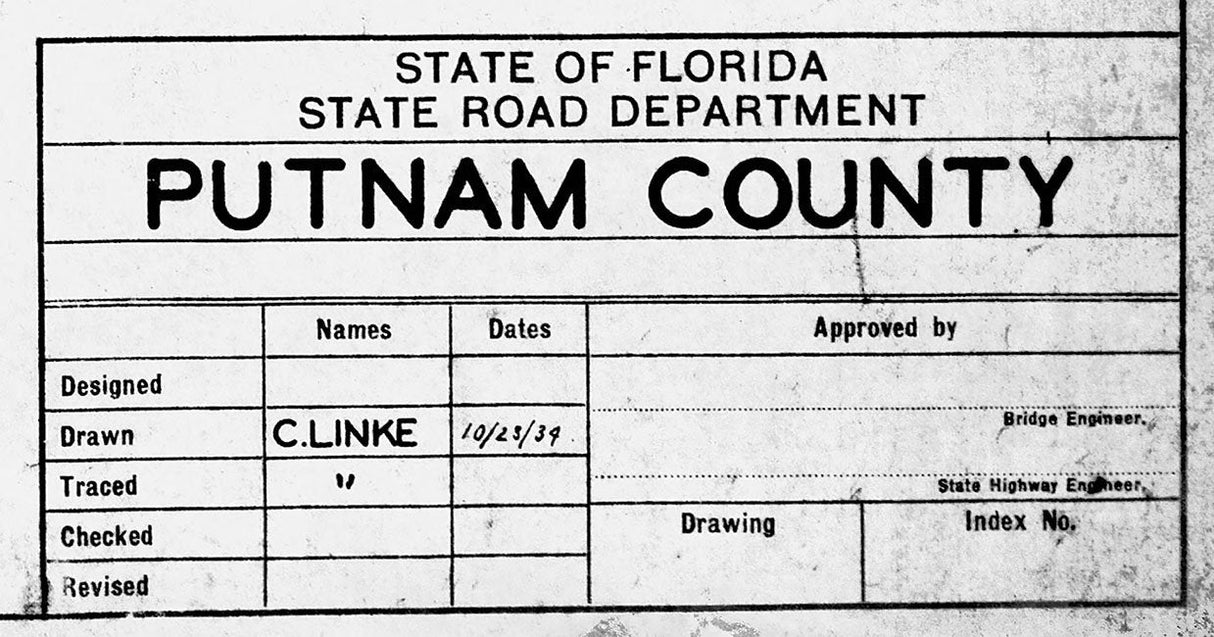 1934 Map of Putnam County Florida