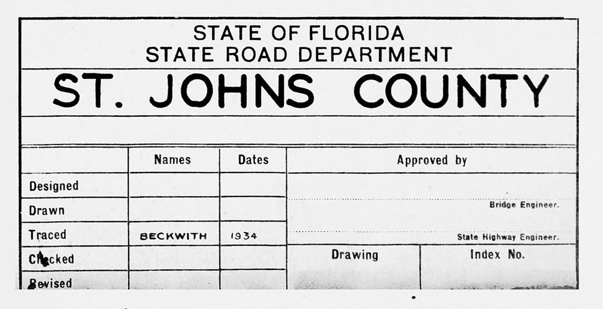 1934 Map of Saint Johns County Florida