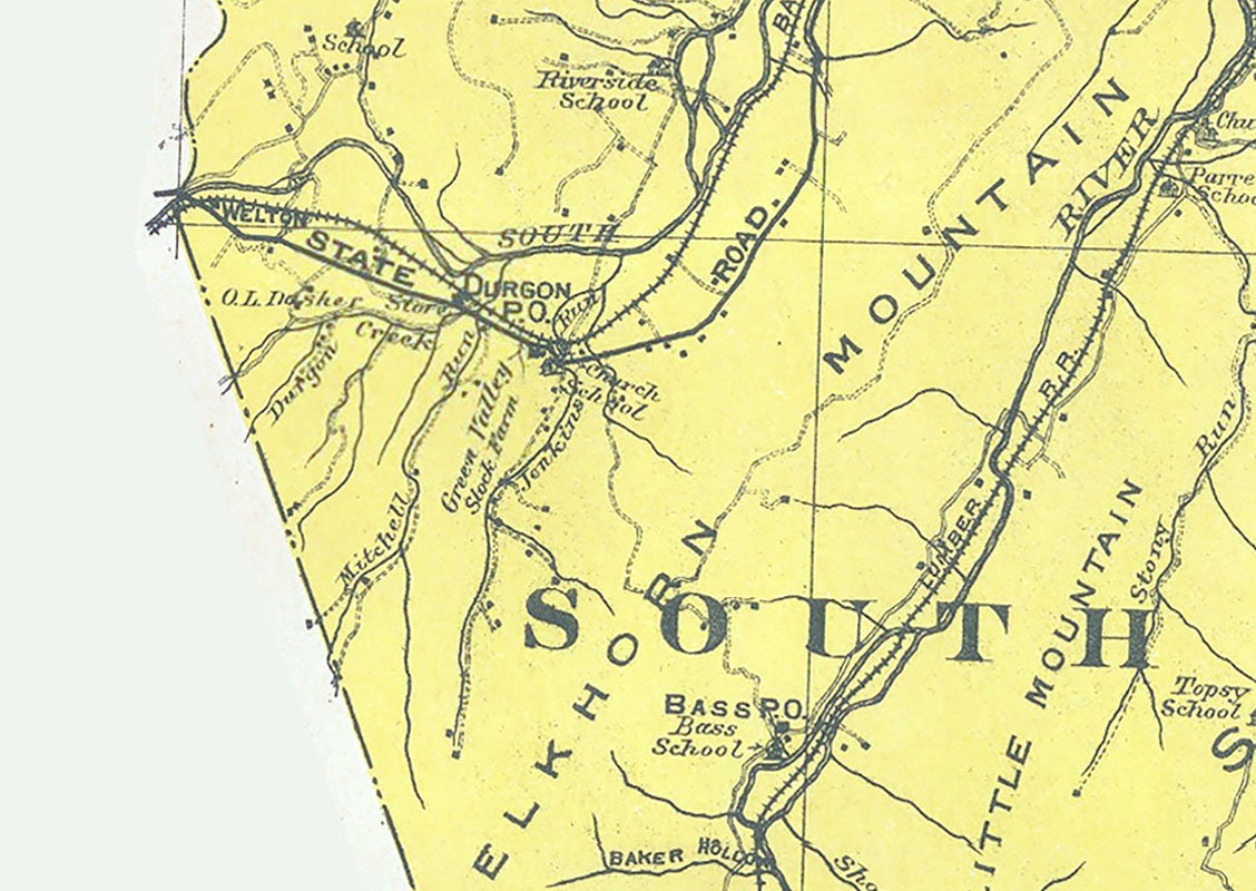 1925 Map of Hardy County West Virginia