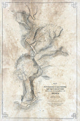 1871 Map of Pittsburg and Baltimore Coal Coke & Iron Lands Somerset County Pa