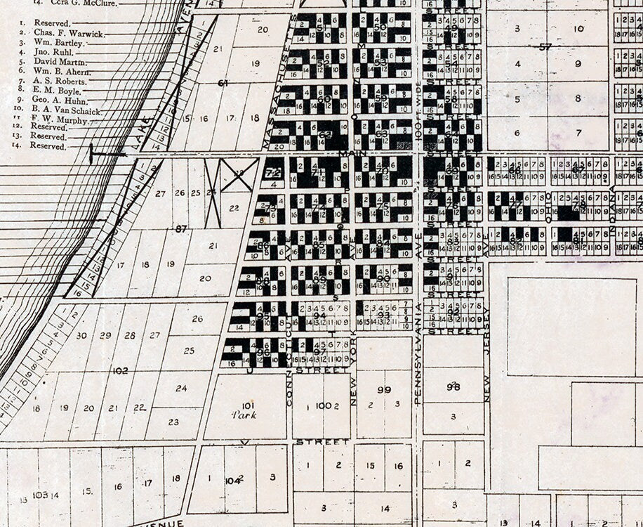 1887 Map of Runnymede Florida