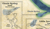 Ginnie Springs Section Map of the Santa Fe River Florida