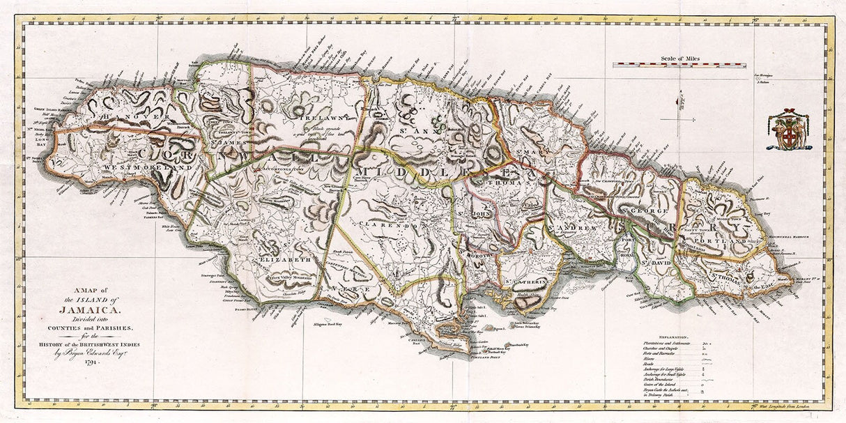 1794 Map of Jamaica