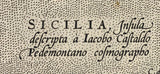 1600 Map of Sicily Italy