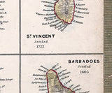 1835 Map of the British Islands in the West Indies