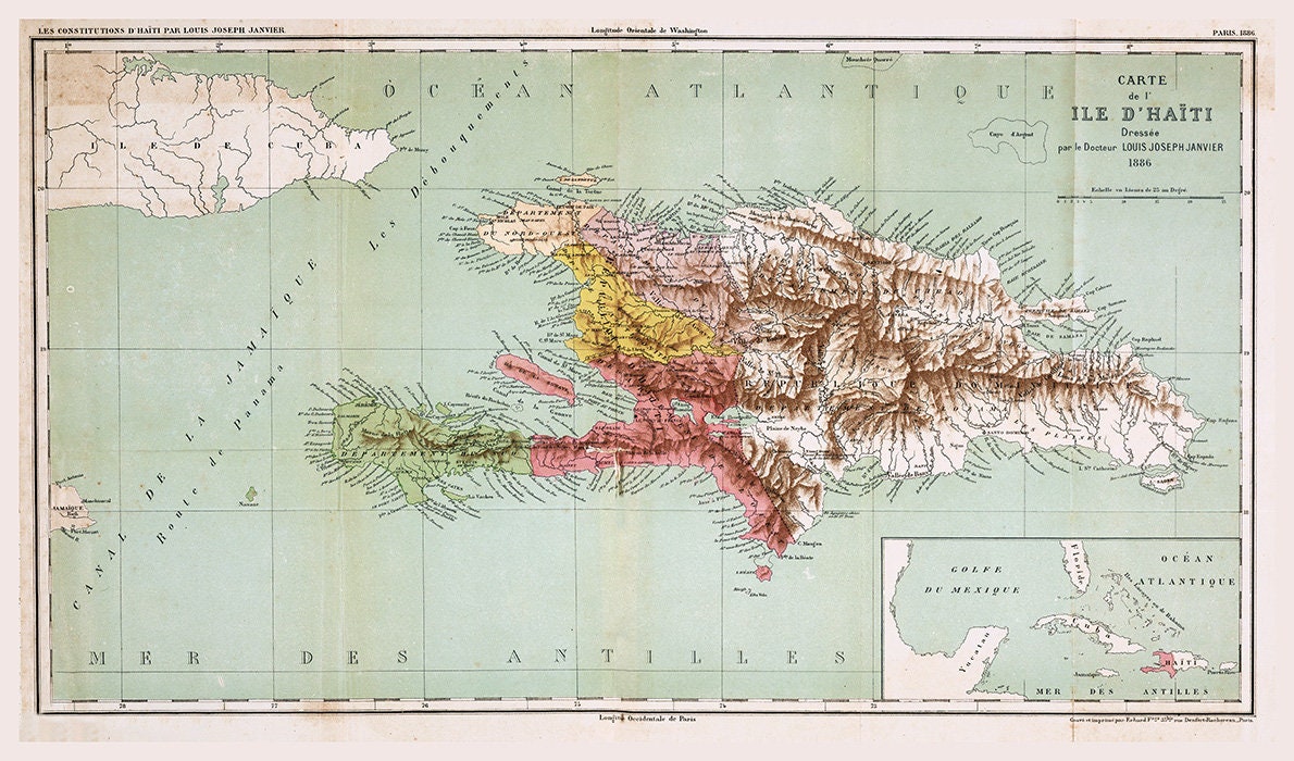 1886 Map of Haiti