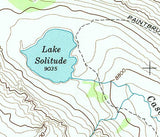 Lake Solitude Map Teton County Wyoming