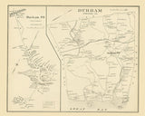 1892 Map of Durham Strafford County New Hampshire
