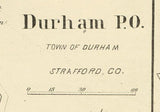 1892 Map of Durham Strafford County New Hampshire