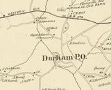 1892 Map of Durham Strafford County New Hampshire