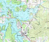 1988 Topo Map of Chatuage Lake and Hiwassee River Georgia North Carolina