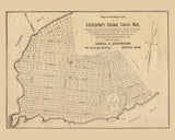 1893 Map of Littlejohns Island Cottage Lots Casco Bay Maine