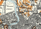 1910 Map of Rome Italy and Environs by Baedeker