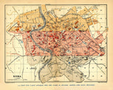 1910 Map of Rome Italy By Baedeker