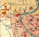 1910 Map of Rome Italy By Baedeker