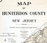 1902 Map of Hunterdon County New Jersey