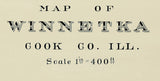 1911 Map of Winnetka Cook County Illinois