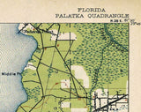 1915 Topo Map of Palatka Florida Quadrangle