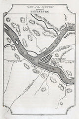 1812 Map of Pittsburg Pennsylvania by John Melish