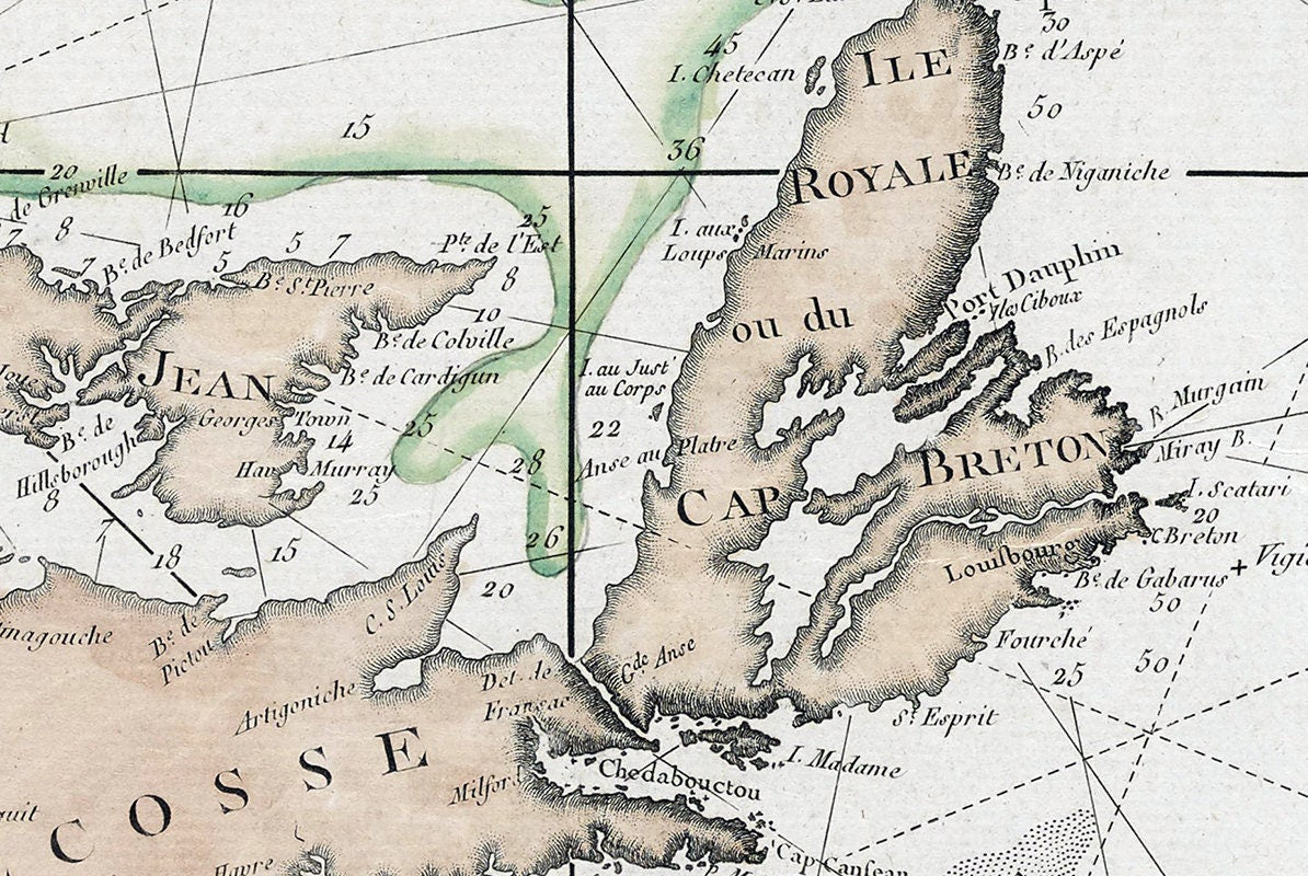 1784 Nautical Map of New Foundland Labrador Nova Scotia and Gulf of St Lawrence