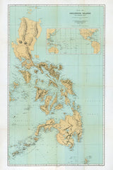 1898 Map of Philippine Islands and adjacent seas