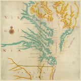 1677 Map of Virginia and the Chesapeake Bay