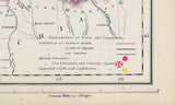 1883 Map of Austrian Empire Galicia Eastern Hungary and Transylvania