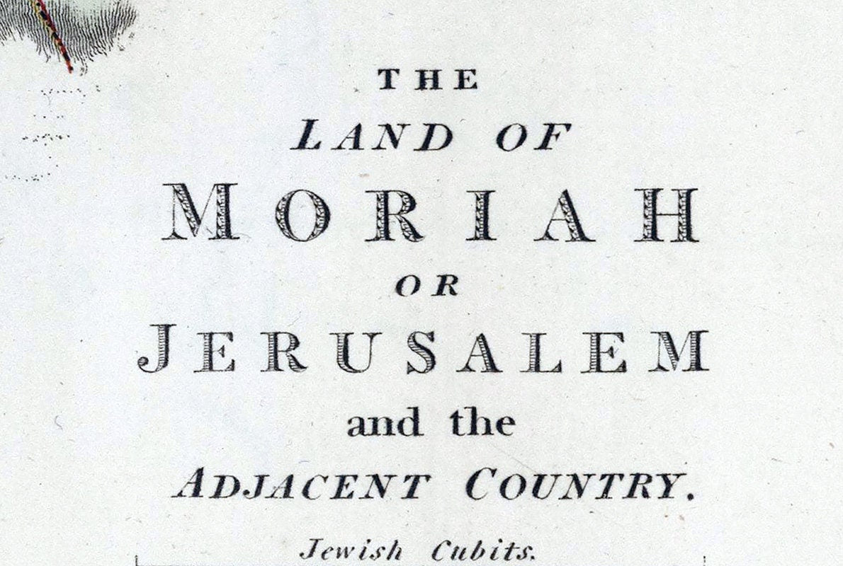 1819 Map of Jerusalem or Moriah the Holy Lands