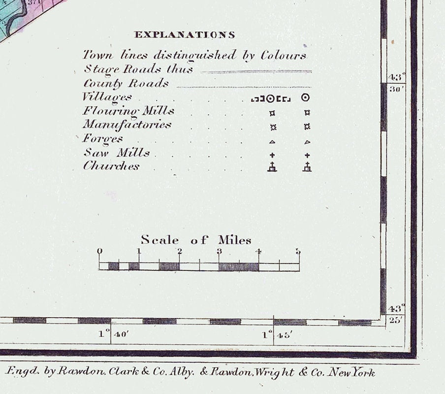 1829 Map of Lewis County New York