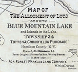 1900 Map of Blue Mountain Lake Hamilton County New York