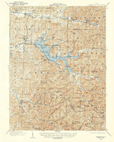 1909 Topo Map of Summerfield Ohio Senecaville Reservoir