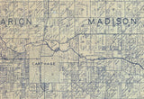 1941 Farm Line Map of Jasper County Missouri