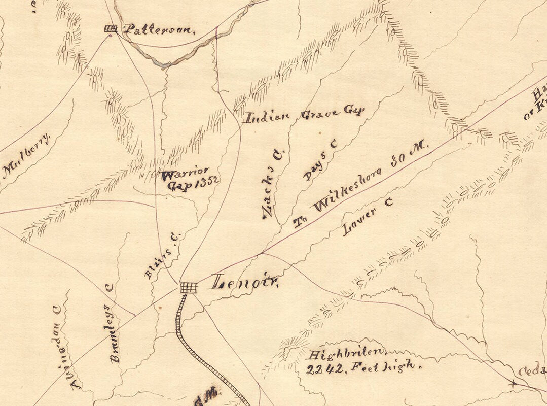 1878 Map of Caldwell County North Carolina