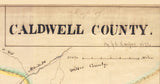 1878 Map of Caldwell County North Carolina