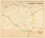 1878 Map of Caldwell County North Carolina