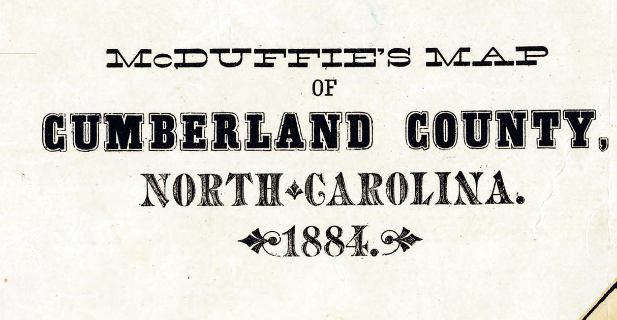 1884 Map of Cumberland County North Carolina