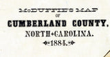 1884 Map of Cumberland County North Carolina