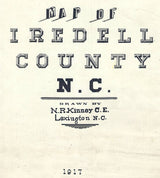 1917 Map of Iredell County North Carolina