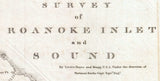 1829 Nautical Map of Roanoke Inlet and Sound North Carolina