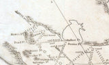 1829 Nautical Map of Roanoke Inlet and Sound North Carolina