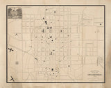 1888 Map of Raleigh North Carolina