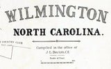 1918 Map of Wilmington North Carolina