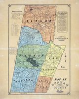 1910 Map of Durham County North Carolina