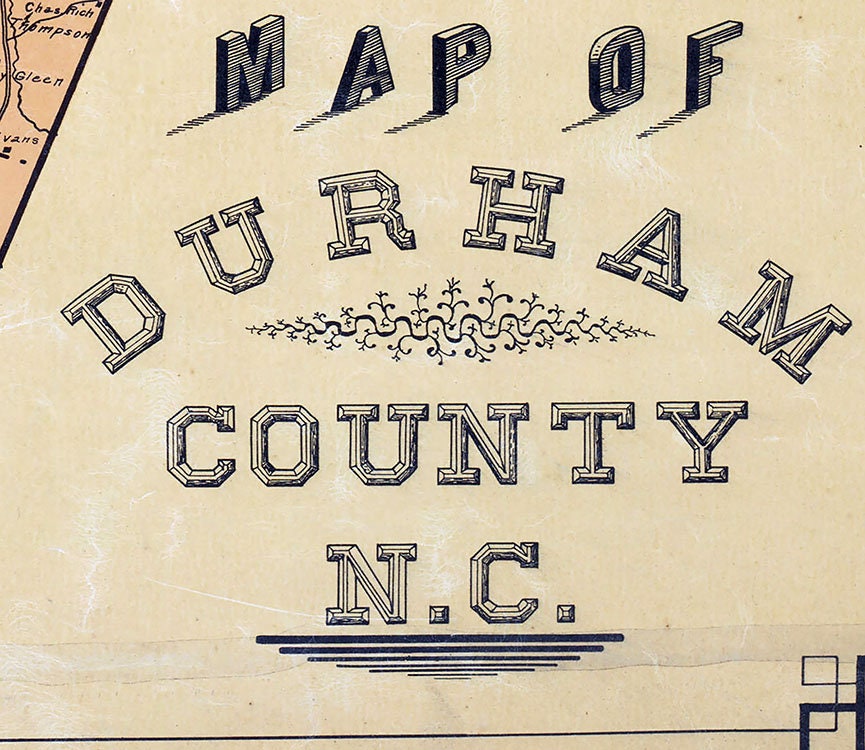 1910 Map of Durham County North Carolina